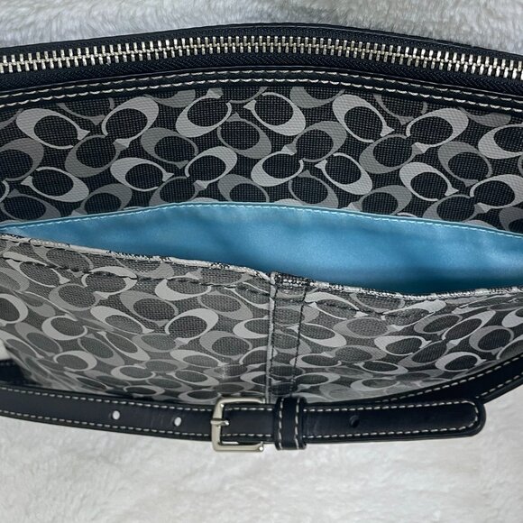 2 for 1!  Coach Chelsea Collection Crossbody w/Matching Wallet Grey/Black F17120 - Picture 6 of 15